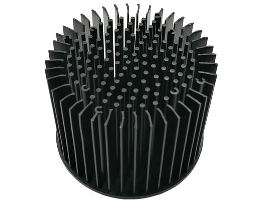 Dissipador de calor circular anticorrosivo, dissipador de calor de alumínio anodizado preto durável