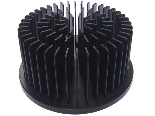 o diodo emissor de luz de 140mm forjou o radiador do dissipador de calor que anodiza o tratamento de superfície preto