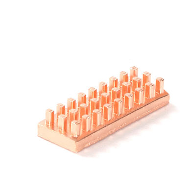 Forma de múltiplos propósitos de anodização prática do retângulo do dissipador de calor de cobre
