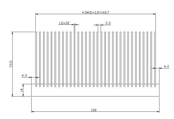 Cor de prata prática de múltiplos propósitos do dissipador de calor eletrônico de 22KW VFD