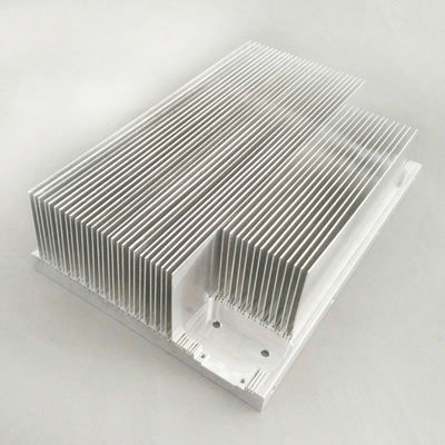 Dissipador de calor eletrônico com aleta colada em formato retangular Material de alumínio
