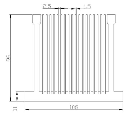 Dissipador de calor de alumínio anodizado inoxidável, perfil de alumínio anticorrosivo do dissipador de calor