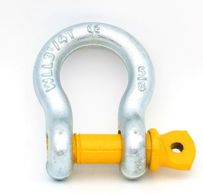 O aço de liga forjou o parafuso Pin Bow Shackle, galvanizou grilhões de levantamento resistentes
