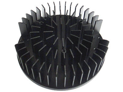 Dissipador de calor de forjadura frio industrial, círculo anticorrosivo Pin Fin Heat Sink